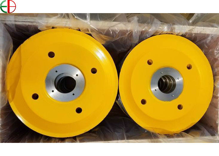 D505x63mm 45 Carbon Steel Custom Open Die Sheave Cast Steel Rope Sheave