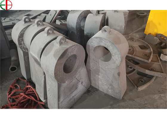 ISO9001 Cement  Bimetallic Crusher Hammer Manganese Steel Casting